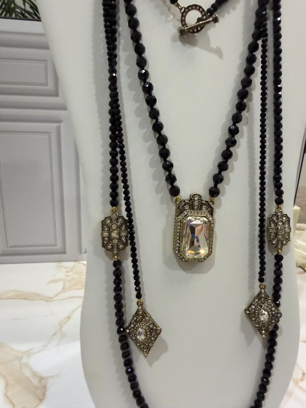 Heidi Daus The Deco Trilogy 3 Pc Necklace Set EUC - Picture 4 of 15